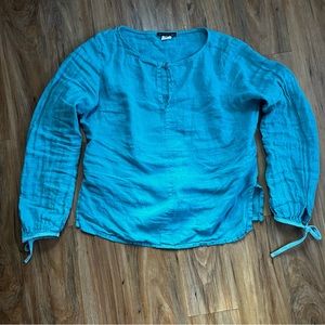 Anthropology Linen Blouse Shirt